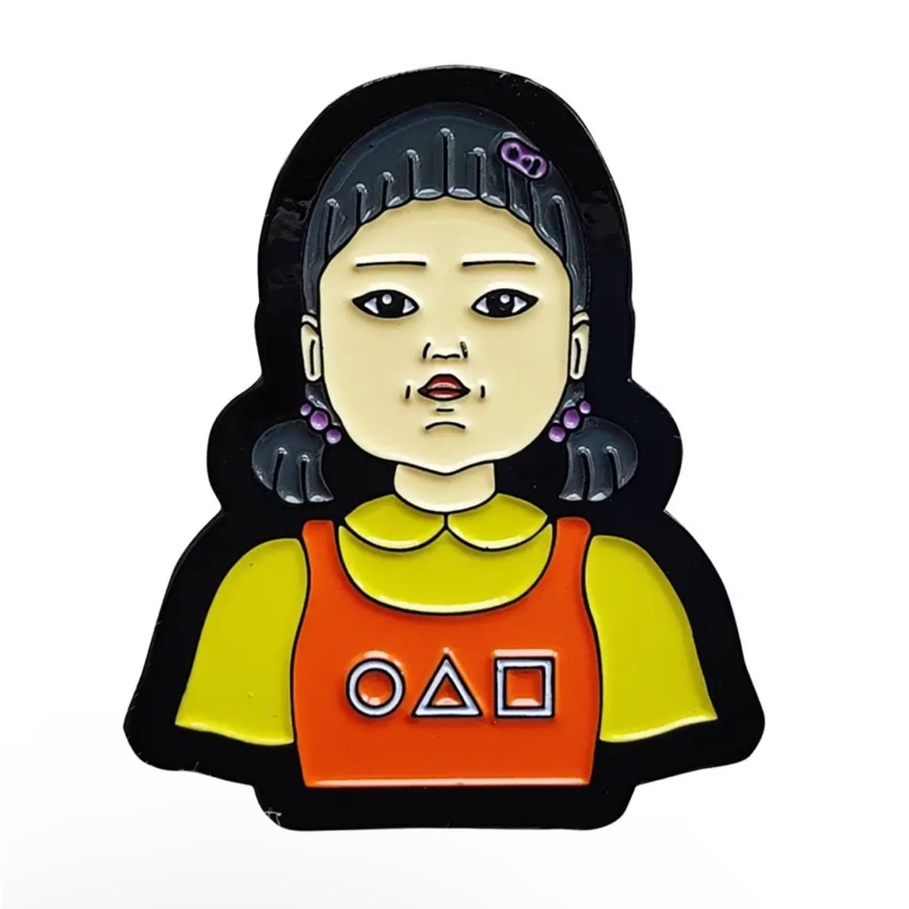 Squid Games, Squid Game the Doll Enamel Pin, Young-hee, "it" Enamel Pin
